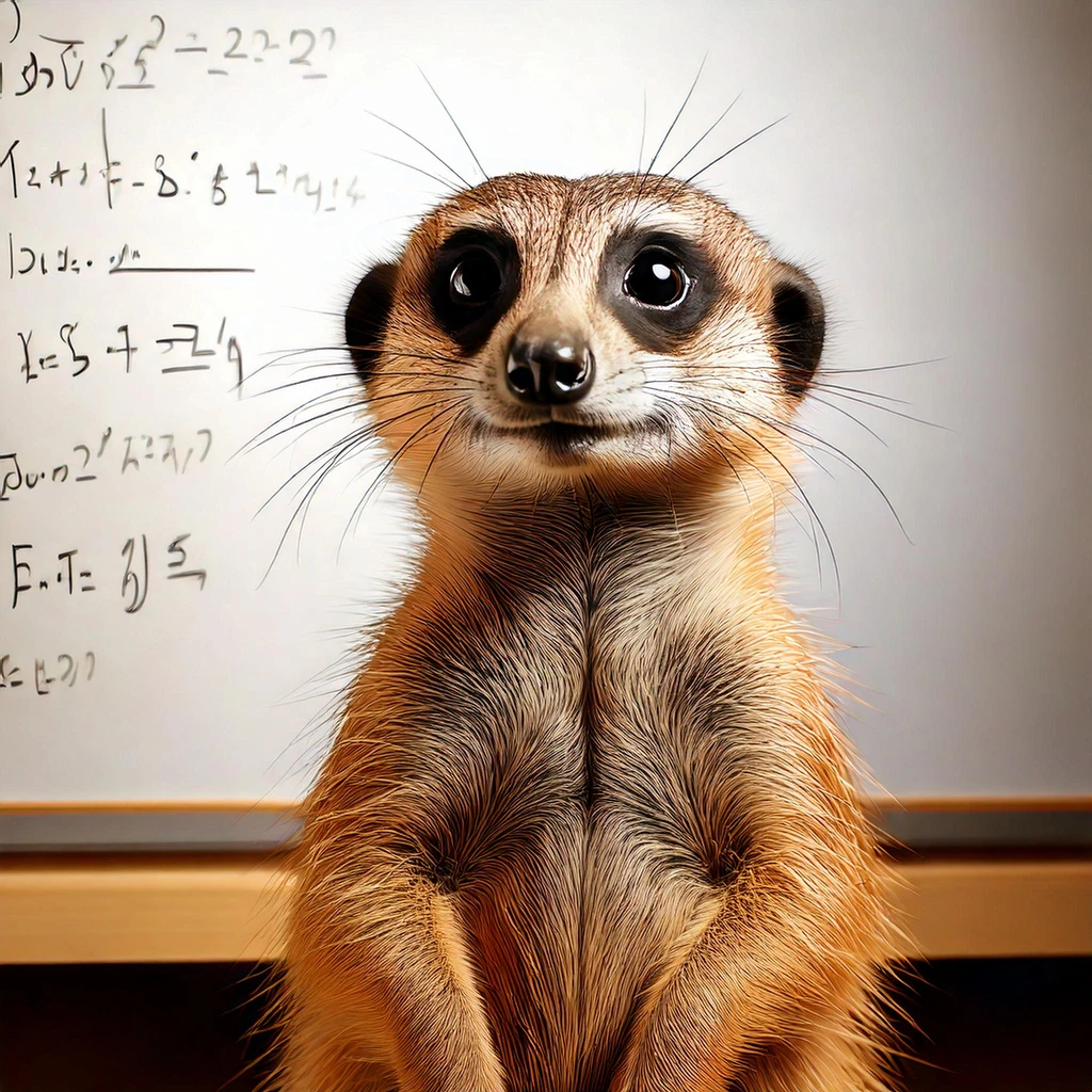 Meerkat at whiteboard